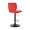 Armen Living Bardot Adjustable Height Red Faux Leather Swivel Bar Stool LCBABABLRED - alternate 5